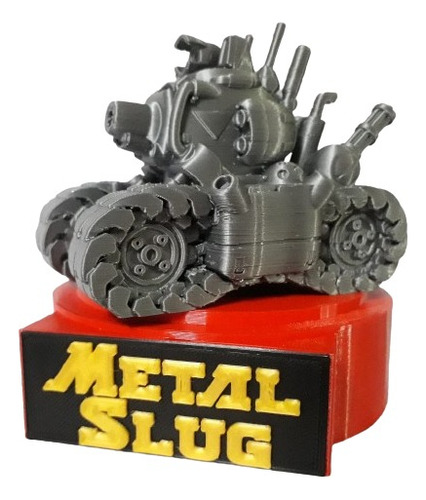 Figura 3d Tanque Metal Slug De Colección Incluye Base