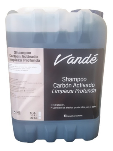 Shampoo Carbón Activado/limpieza Profunda/ Detox Capilar5 Lt