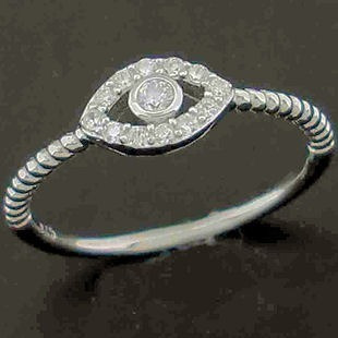 Imagen 4 de 10 de Anillo Plata 925 Cubic Zircon Ojo Horus Garantía Escrita