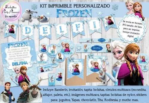 Kits Imprimibles Cumpleaños Frozen - Modelo 7