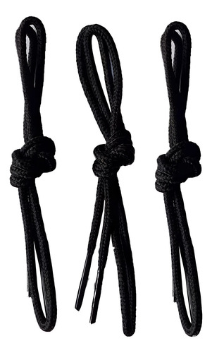 Agujetas/cordones Para Todo Tipo De Calzado Calidad Premium 044- Agujeta Negra Cola De Rata 60cm