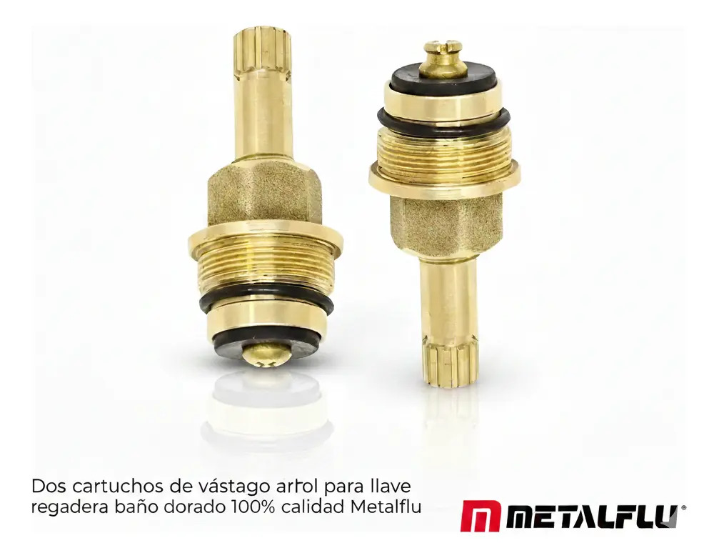 Cartucho Vástago Árbol Regadera Metalflu 2 Piezas Marrón Claro