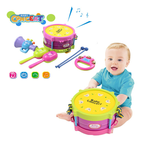 Set De 5 Instrumentos Musicales Para Bebé Para Regalo Con