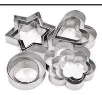 Comprar Molde Cortador De Galletas Acero Inox. Set 12 Piezas