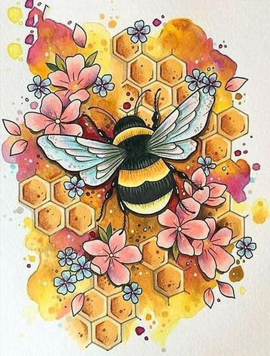 Pintura De Diamantes 5d Diseño Honeybee