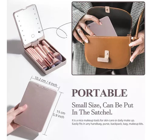 . Set De Minipinceles De Maquillaje Con Funda De Viaje