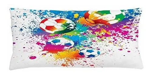 Fundas Para Edredones - Ambesonne Soccer Throw Pillow Cushio