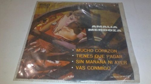 Lp Amalia Mendoza 4 Super Éxitos Disco Pequeño