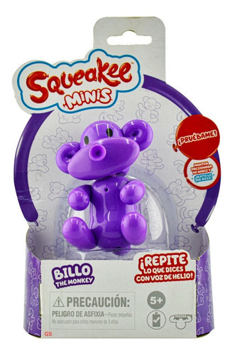 Squeakee Minis Billo El Mono Morado Repite Moose Color Morado
