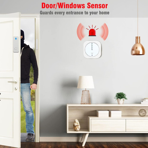 Kit Sistema De Seguridad Anti Robo Alarma De Puerta Sirena