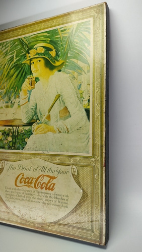 Imagen 8 de 10 de Afiche Publicitario Cocacola, Original En Retablo. Colección