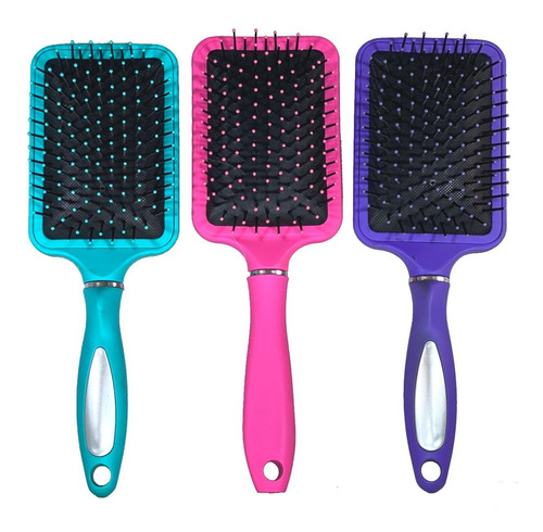 Cepillo Cuadrado Grande Con Cojín Suave Para El Cabello