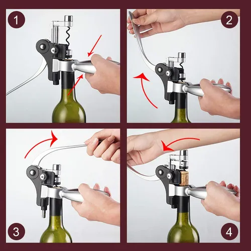 Juego De Abridor De Vino Con Sacacorchos Y Accesorios