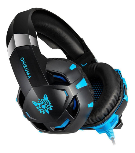 Imagem 2 de 6 de Fone Headset Gamer Para Pc Celular E Videogame K2 Pro Azul