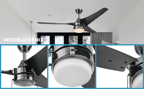 Ventilador Techo Exterior Led Coolfan Fenix 52'' Ctrl Cadena
