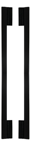 Puxador Para Porta Minimalist Zen Preto Duplo 500mm (50 Cm)