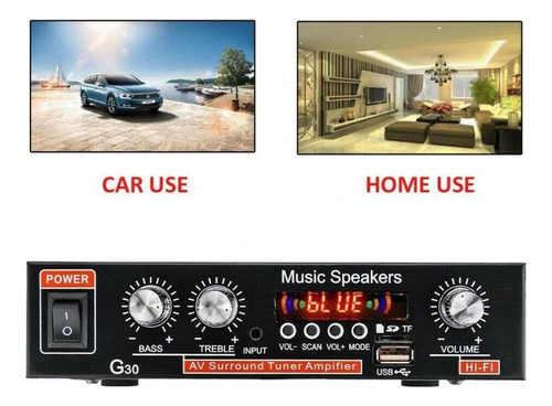 2024 Amplificador De Subwoofer Estéreo Digital De Alta