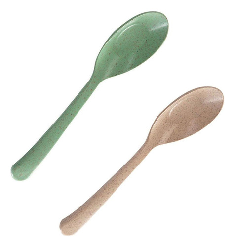 Cuchara Sopera De Mango Largo Con Paja De Trigo Para Niños,