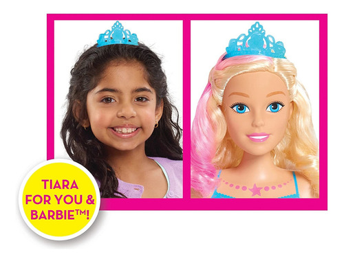 Barbie Dreamtopia - Cabezal De Estilo Sirena, 22 Piezas, Por