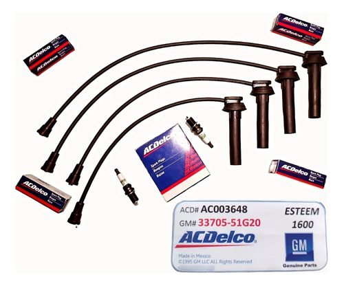 Cables De Bujias Esteem 1.6 Acdelco Made In Usa Con Grantia