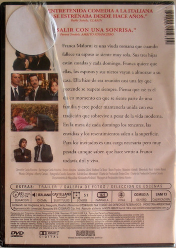 Dvd Retrato De Familia - Il Pranzo Della Domenica - Nuevo