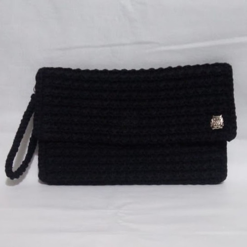 Clutch Preto Com Aplique