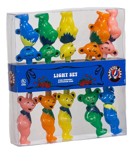 Grateful Dead Kurt Adler Ul 10 Light Bears Juego De Luces Gd