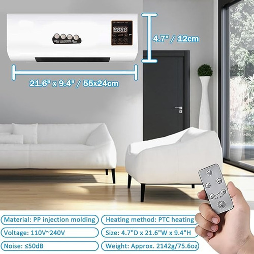Mini Aire Acondicionado Portatil 2 En 1 Con Control Remoto