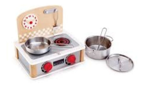 Cocina Cocinita Madera Ollitas Accesorios Metal Hape E3151
