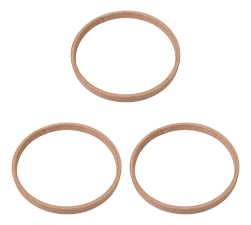3 Peças Aros De Macram De Madeira Para 4 Polegadas