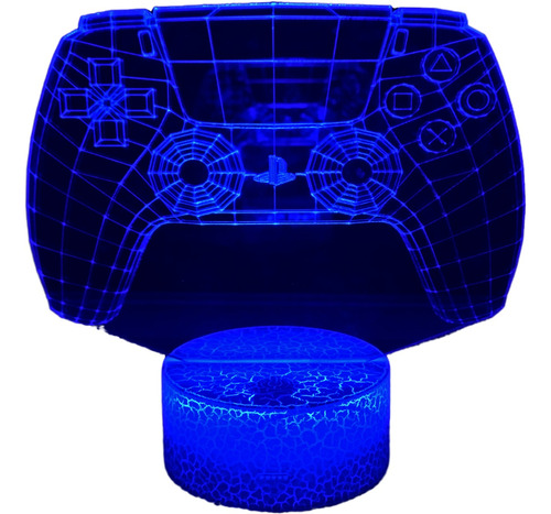 Lampara Led Ilusion 3d De Joystick Ps5 Mando Control