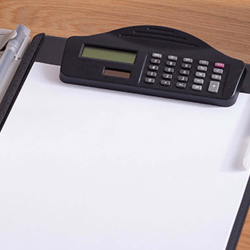 Portapapeles Con Calculadora Con Orificio #e Negro #e Negro