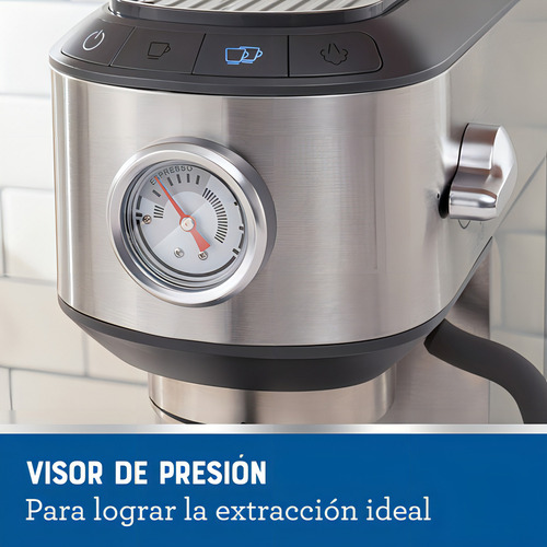 Cafetera Compacta Espresso Oster® Bvstem7200 Inox Color Gris