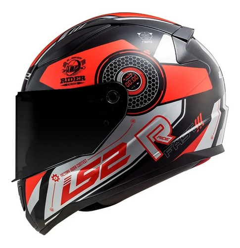 Capacete Ls2 Ff353 Stratus Black Red Silver Lançamento 