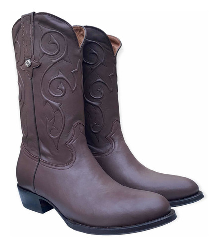 Bota Montana Original Vaquera Piel Becerro Negra Caballero