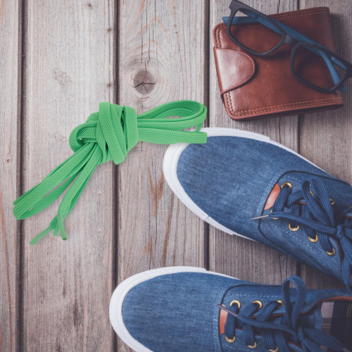 2 Pares De Cordones, Cordones Elásticos Y Cordones Con Hebil