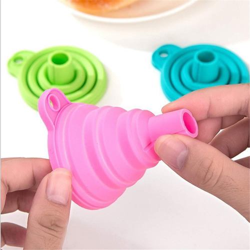 Mini Embudo Plegable De Silicona Para Cocina, Embudo Plegabl