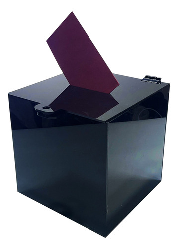 Caja De Acrilico Para Sobres Color Negro Para Bodas 25x25