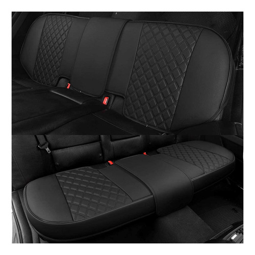 Funda De Cuero De Pu De Lujo Para Asiento De Trasero Negro