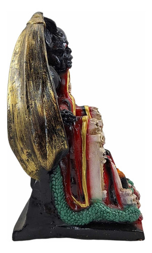 Santa Muerte Acompañado Con Demonio Satan 36 Cm Resina
