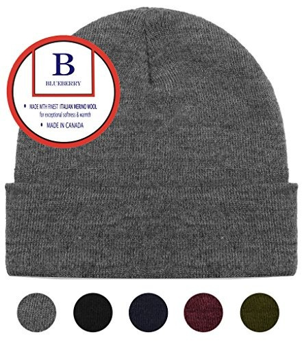 Blueberry Uniformes Lana De Merino Beanie Sombrero  Suave De