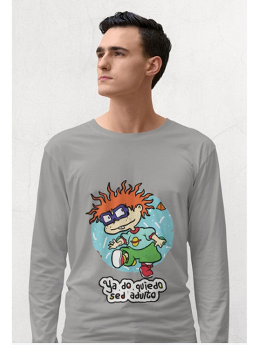 Polera Larga Rugrats  Bebes Carlitos No Adulto Estampado