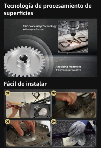Juegos Engranajes Universales En Aluminio X Motor Cocheras