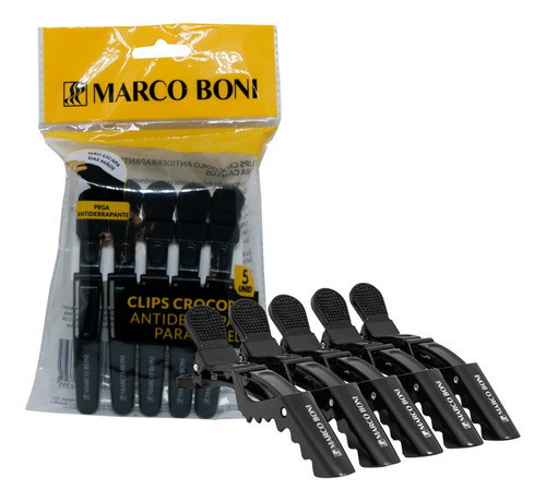 Marco Boni Clips Para Cabelos Crocodilo Anti Derrapante 5 Un