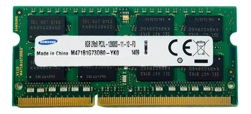 Memoria RAM DDR3L color verde  8GB 1600 Mhz Samsung M471B1G73DB0-YK0