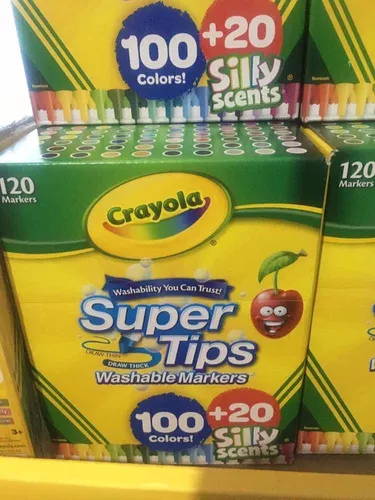 Crayola Supertips 100 +20 Silly Scents Total 120 Plumones