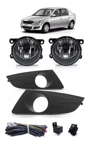 Kit Farol De Milha Renault Logan 2009 2010 2011 2012 2013 