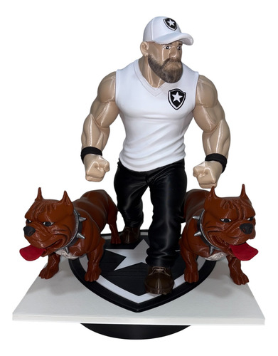 Boneco Colecionável Pitbull Guerreiro Botafogo