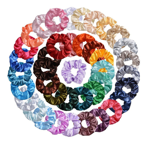 Bandas Elásticas Para Cabello De Mujer, Niñas, 40 Colores