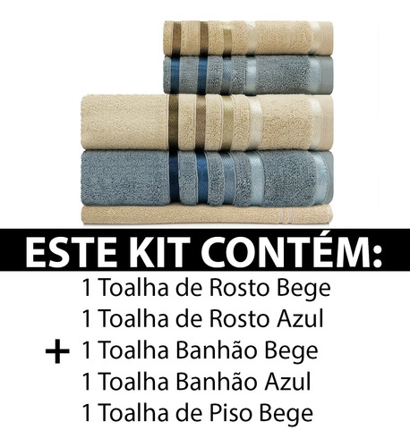 Juego de toallas de baño Karsten Fila Combed Giant de 5 piezas